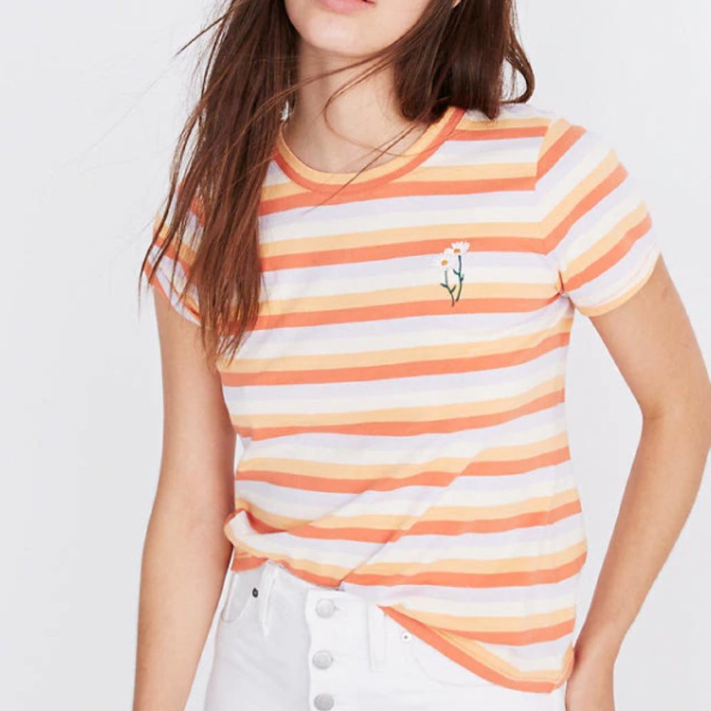 Daisy Embroidered Northside Vintage Tee
